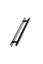 Furnipart - Manor Back - greb i zink Mat sort CC192mm L254mm B20mm H39mm Ø14